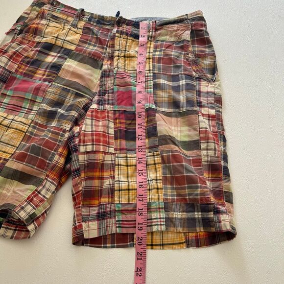 J.Crew Vintage Madras Patchwork Shorts 33 Relaxed Fit | 100% Cotton – Flawed - Picture 10 of 15